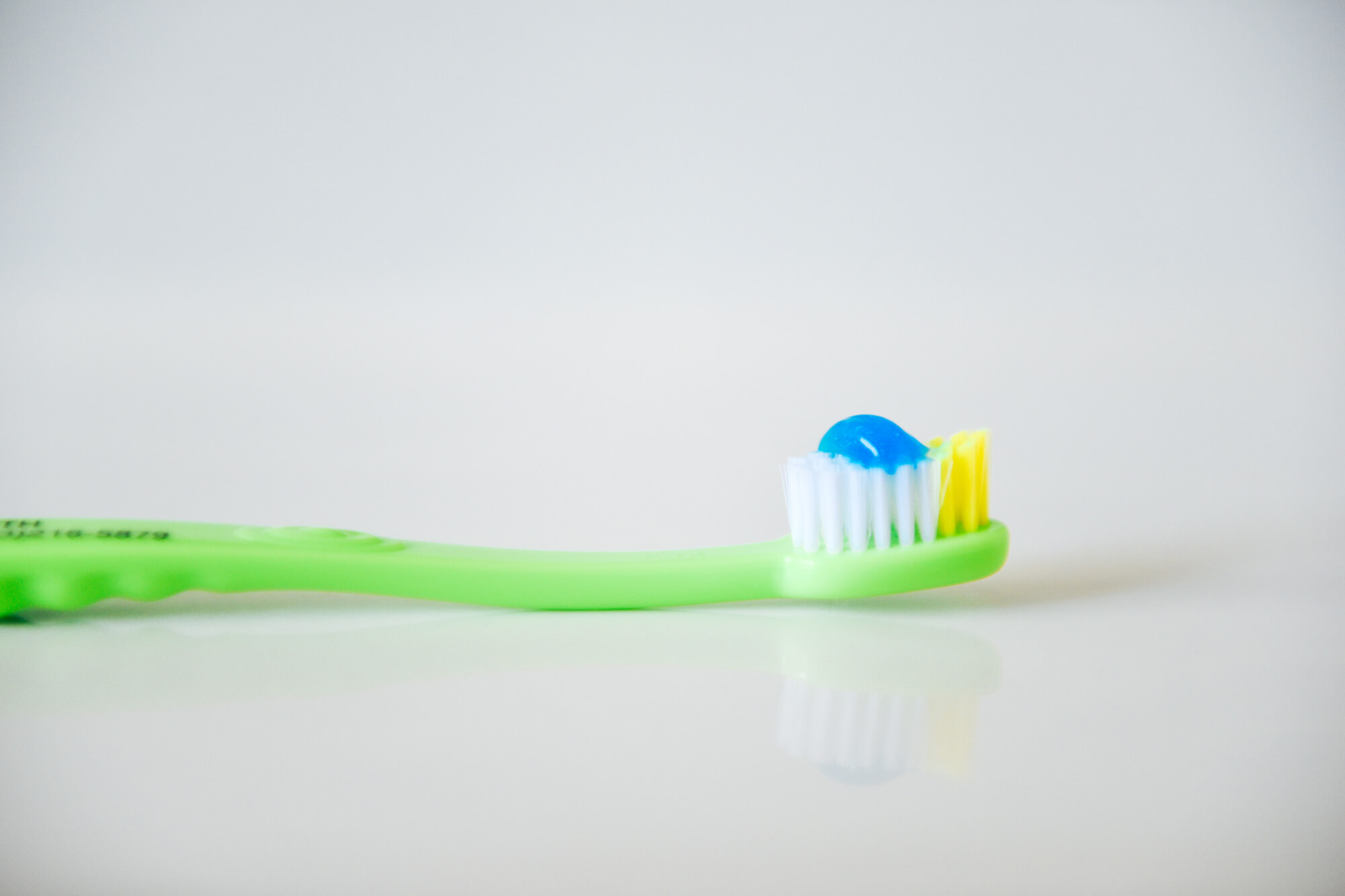 pea sized amount of toothpaste