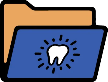 Folder with tooth icon